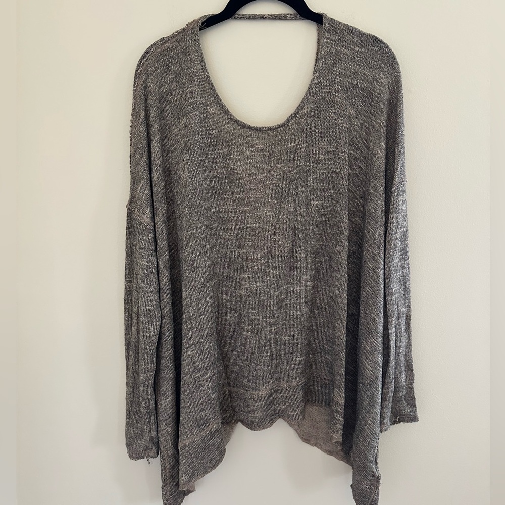 Free People / We The Free “Chasing You” Hacci Knit Twist Back Top